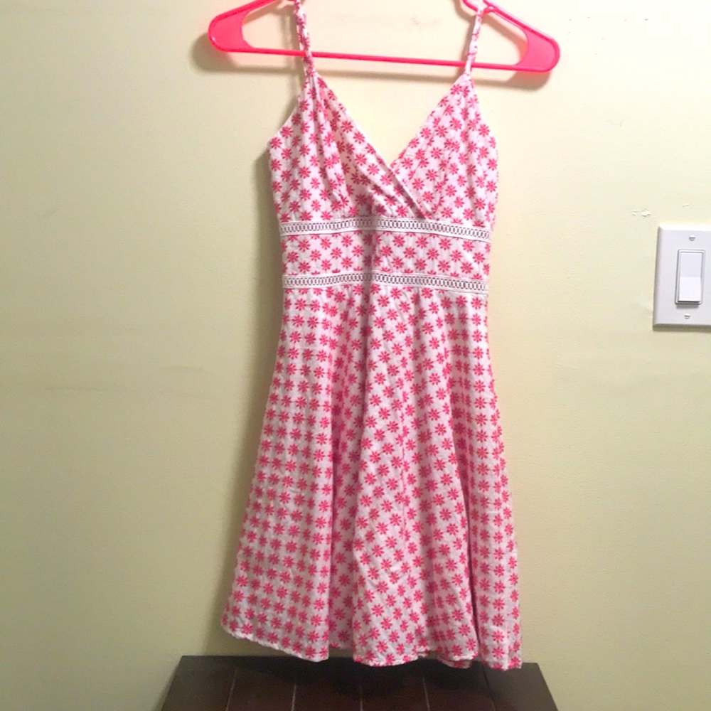 Pink floral dress